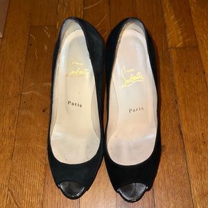 Christian Louboutin peep toe heels
